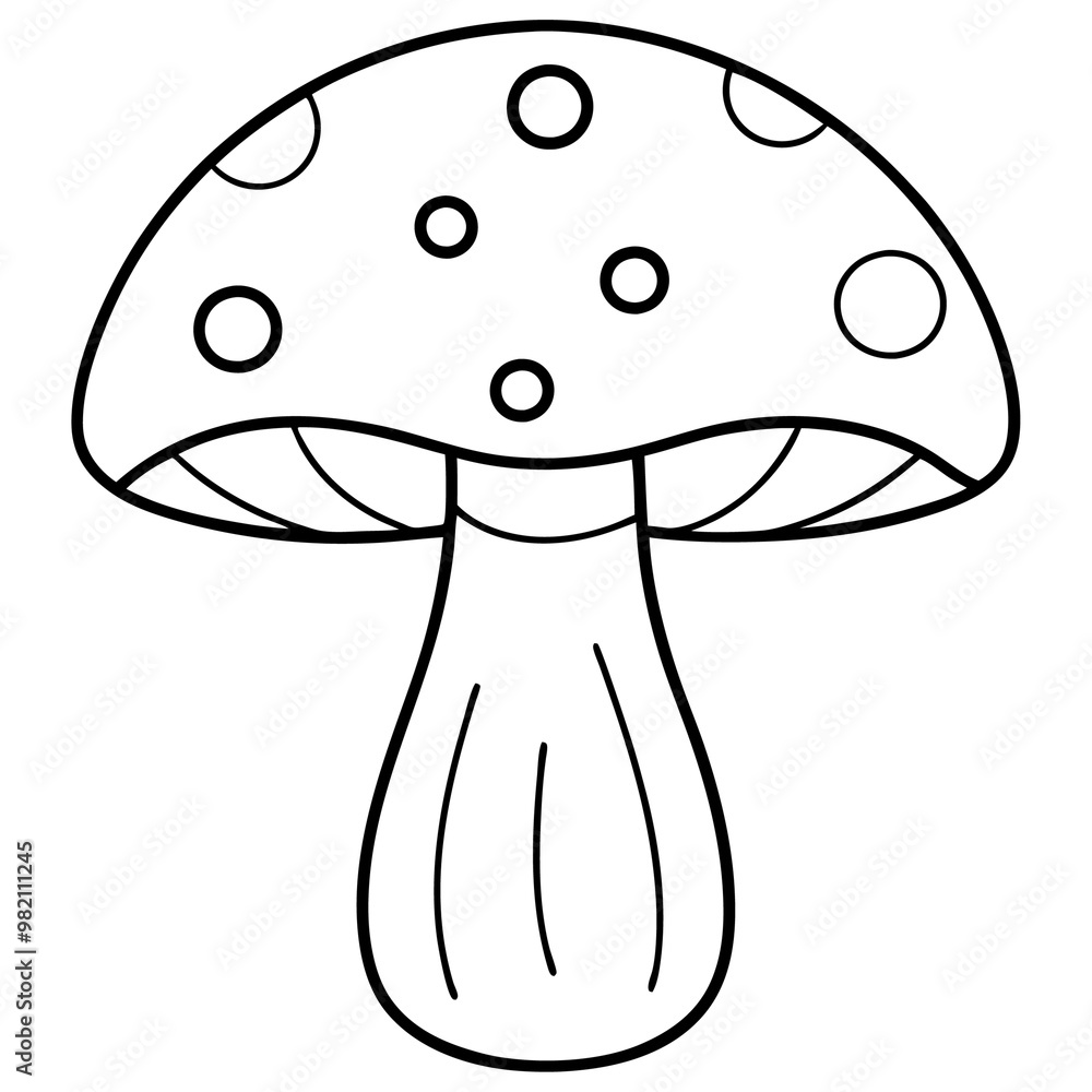 mushroom boletus outline coloring book page line art drawing mushroom boletus outline coloring book page line art drawing