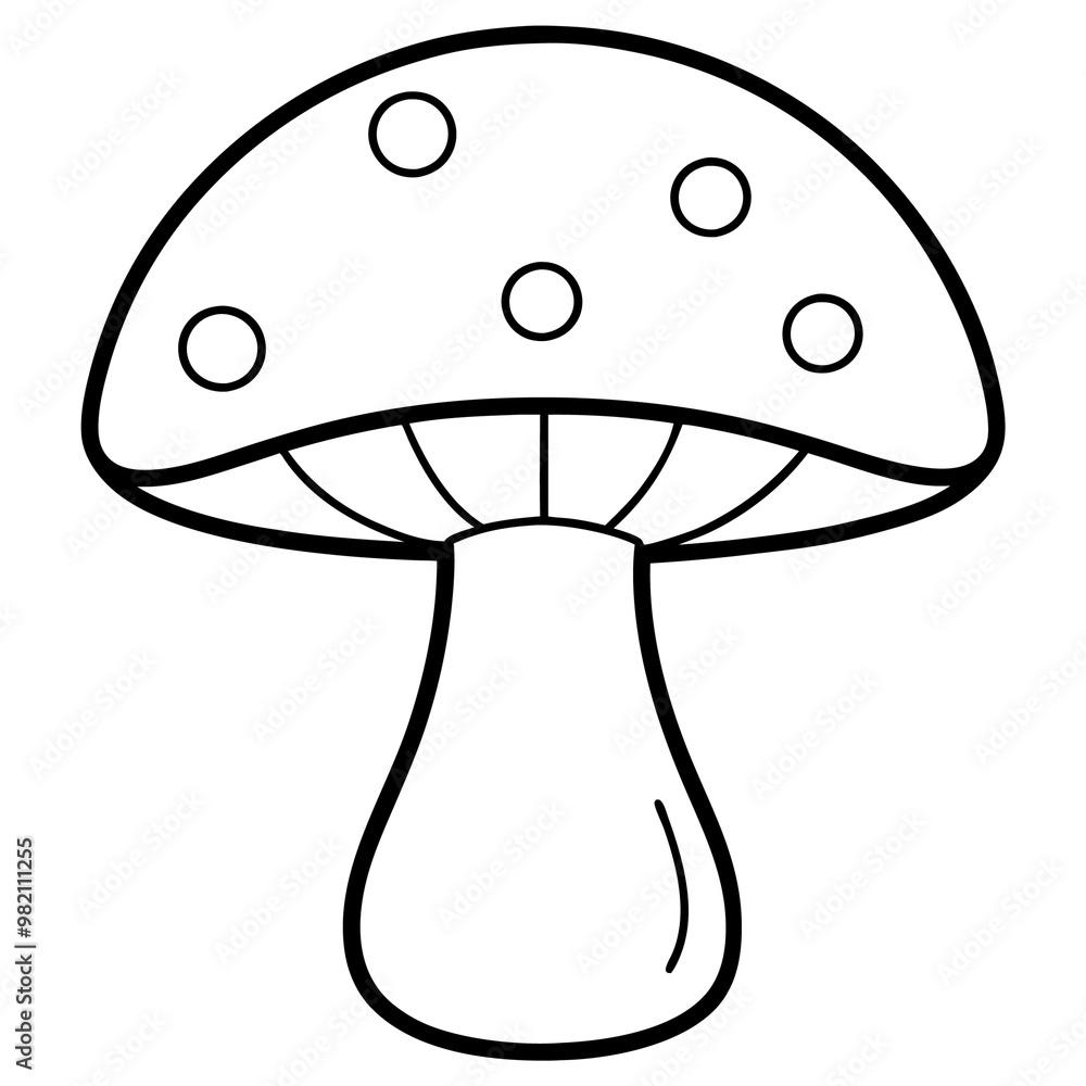 mushroom boletus outline coloring book page line art drawing mushroom boletus outline coloring book page line art drawing