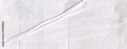 Glued paper Wrinkled overlay poster template set. Vector Realistic wet wrinkled long web banner mockup	
