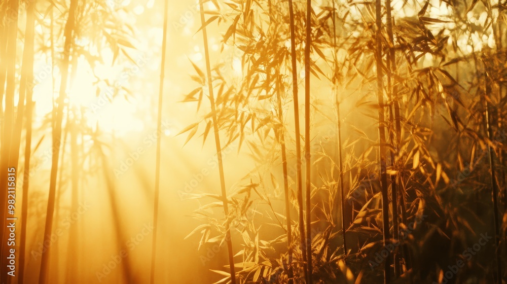 Sunlight streaming through bamboo leaves, creating a warm and serene natural scene perfect for backgrounds and nature-themed projects. Sunlight streaming through bamboo leaves, creating a warm and serene natural scene perfect for backgrounds and nature-themed projects.