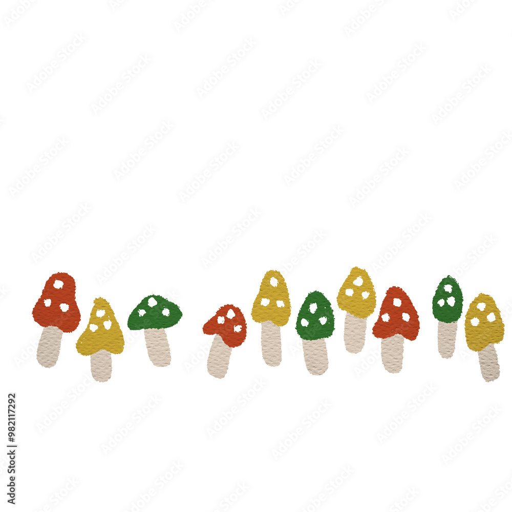 mushrooms border mushrooms border
