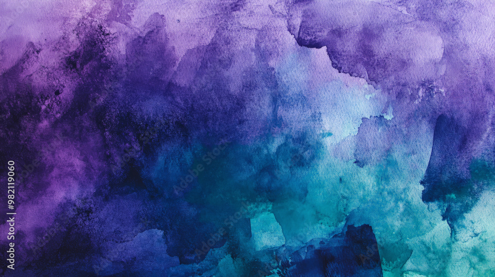 A rich and bold watercolor abstract background featuring deep purple, indigo, and emerald green, with strong brushstrokes and layered textures. A rich and bold watercolor abstract background featuring deep purple, indigo, and emerald green, with strong brushstrokes and layered textures.