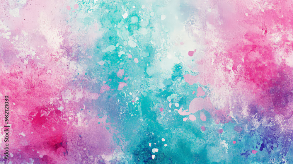 A textured oil painting background with splashes of watercolor in bright pink, turquoise, and light purple, creating a vibrant, abstract composition. A textured oil painting background with splashes of watercolor in bright pink, turquoise, and light purple, creating a vibrant, abstract composition.