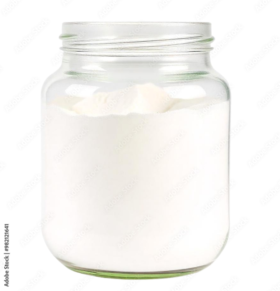 Sea salt in a jar on Isolated transparent background png. generated with AI Sea salt in a jar on Isolated transparent background png. generated with AI