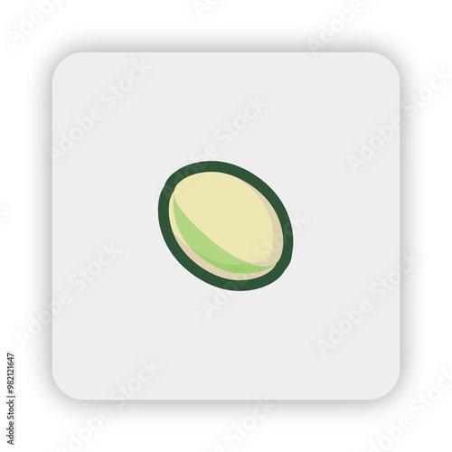 pistachio icon on button, pistachio Flat Illustration, Vector pistachio vegetable