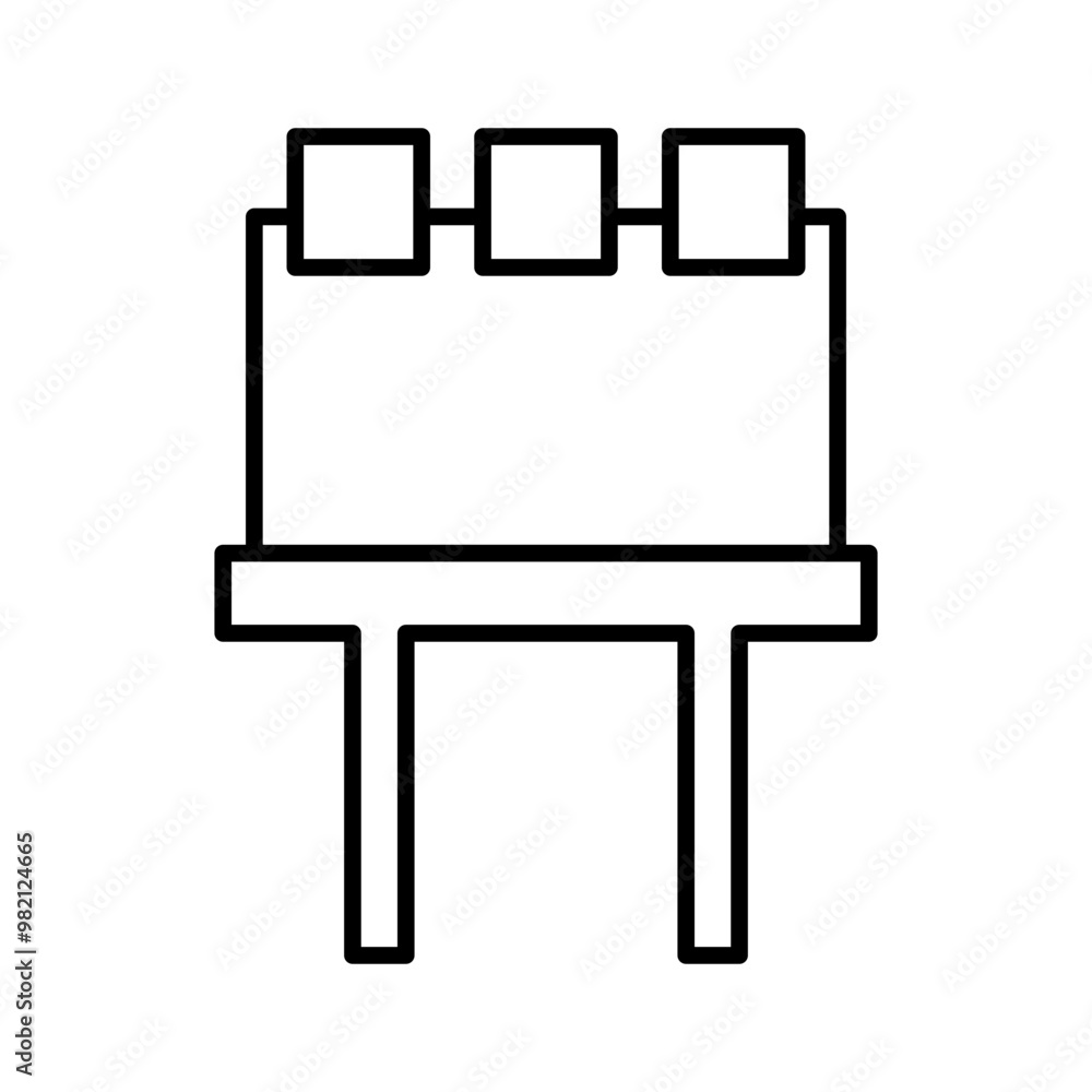 billboard line icon billboard line icon