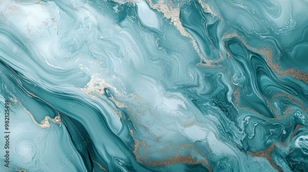 A cool liquid marble background in soft teal with silver accents, creating a fluid and serene design with metallic elegance. A cool liquid marble background in soft teal with silver accents, creating a fluid and serene design with metallic elegance.