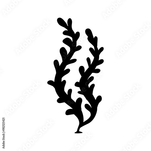 Coral icon vector. Coral reef illustration sign. Algae symbol. Marine life logo.