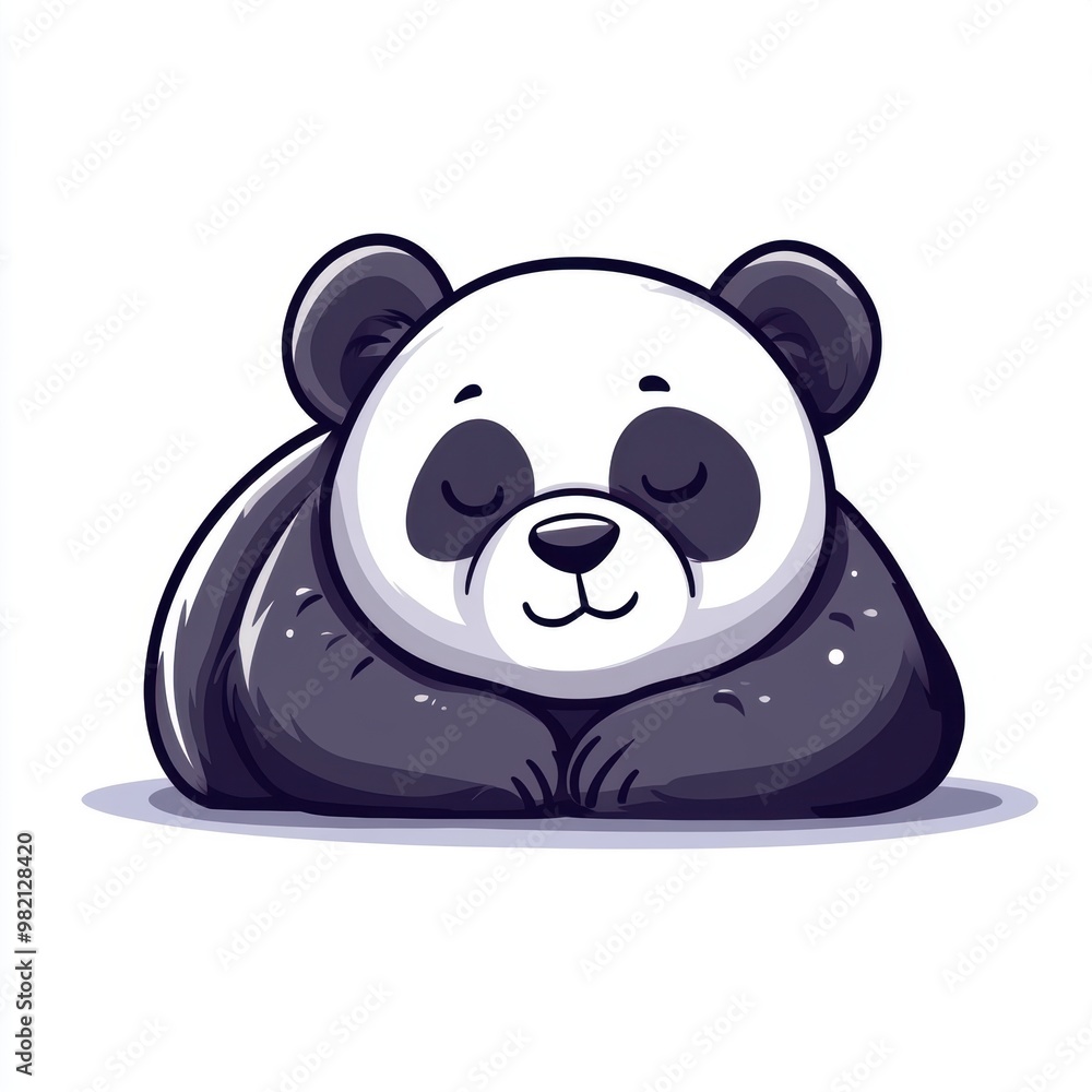 Fototapeta premium Cute Panda Sleeping.