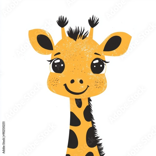 Cute Giraffe Illustration.