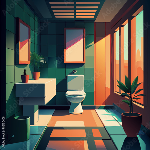 vector illustration of toilet