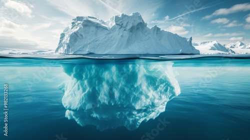 Majestic Iceberg in the Antarctic Ocean: A Glimpse of Climate Change