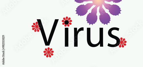 Coronavirus 2019-nCoV. Coronavirus 2019-nCoV outbreak. Virus cells on colorful background.