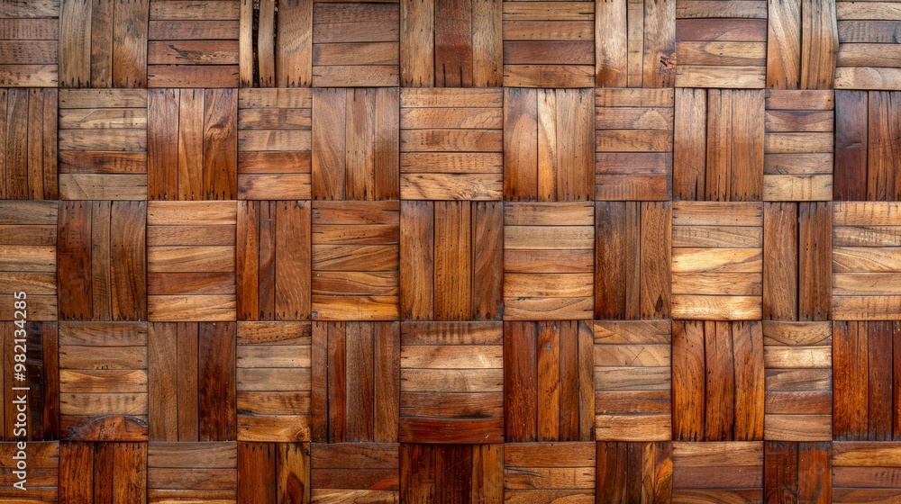 Traditional thai woven texture  natural brown handicraft pattern for furniture material design