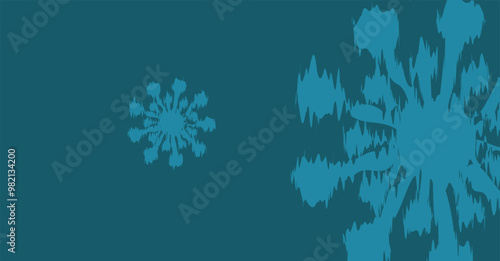 Abstract bacteria symbol blue background