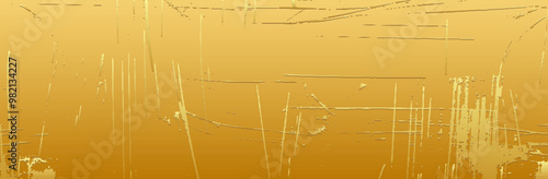 Gold metallic texture background, banner, cover design. Marble texture. Abstract creative 3d pattern with spots, cracks, scratches, abrasions. Grunge overlay layer, embossing.