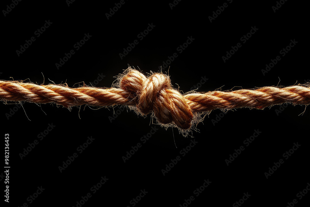 Knot on a rope, Closeup shot. Created with Ai Knot on a rope, Closeup shot. Created with Ai