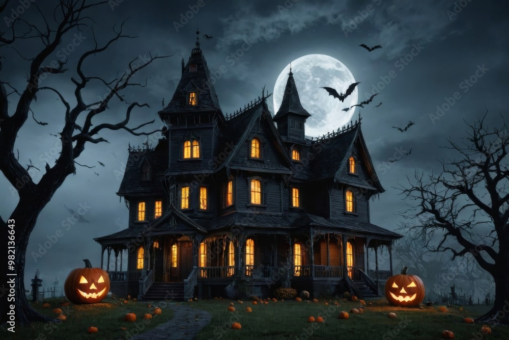 halloween night decorative with bat and moon background. Premium illustration for Halloween celebrations.
halloween night decorative with bat and moon background. Premium illustration for Halloween celebrations.