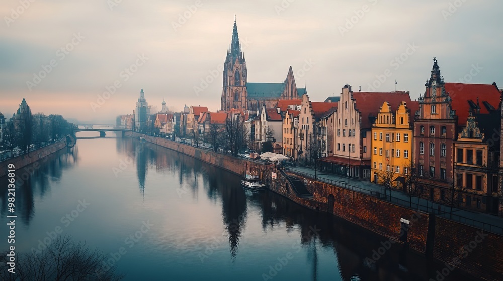 Fototapeta premium Wroclaw, Poland: Ostrów Tumski, the oldest part of the city, located in southwestern Poland