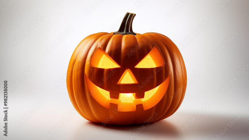 HALLOWEEN PUMPKIN ON WHITE BACKGROUND HALLOWEEN PUMPKIN ON WHITE BACKGROUND