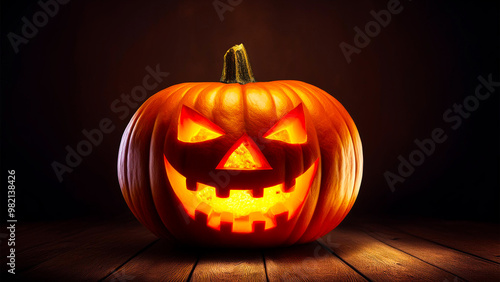 Glowing Halloween pumpkin 