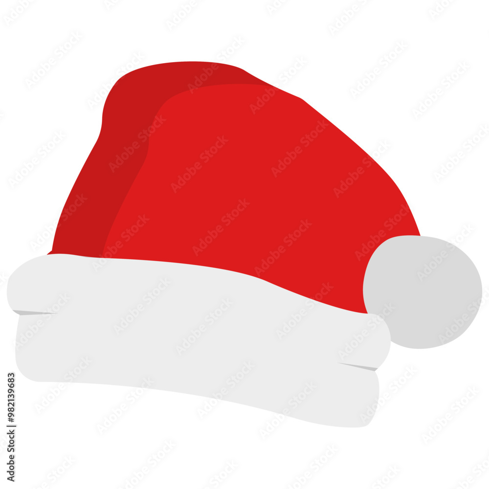 Santa Hat Vector. Santa Caps in Flat Design Santa Hat Vector. Santa Caps in Flat Design