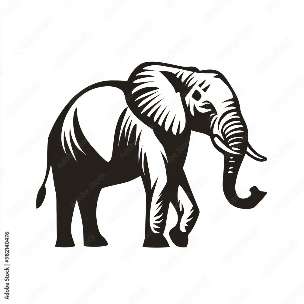 Elephant Silhouette. Elephant Silhouette.