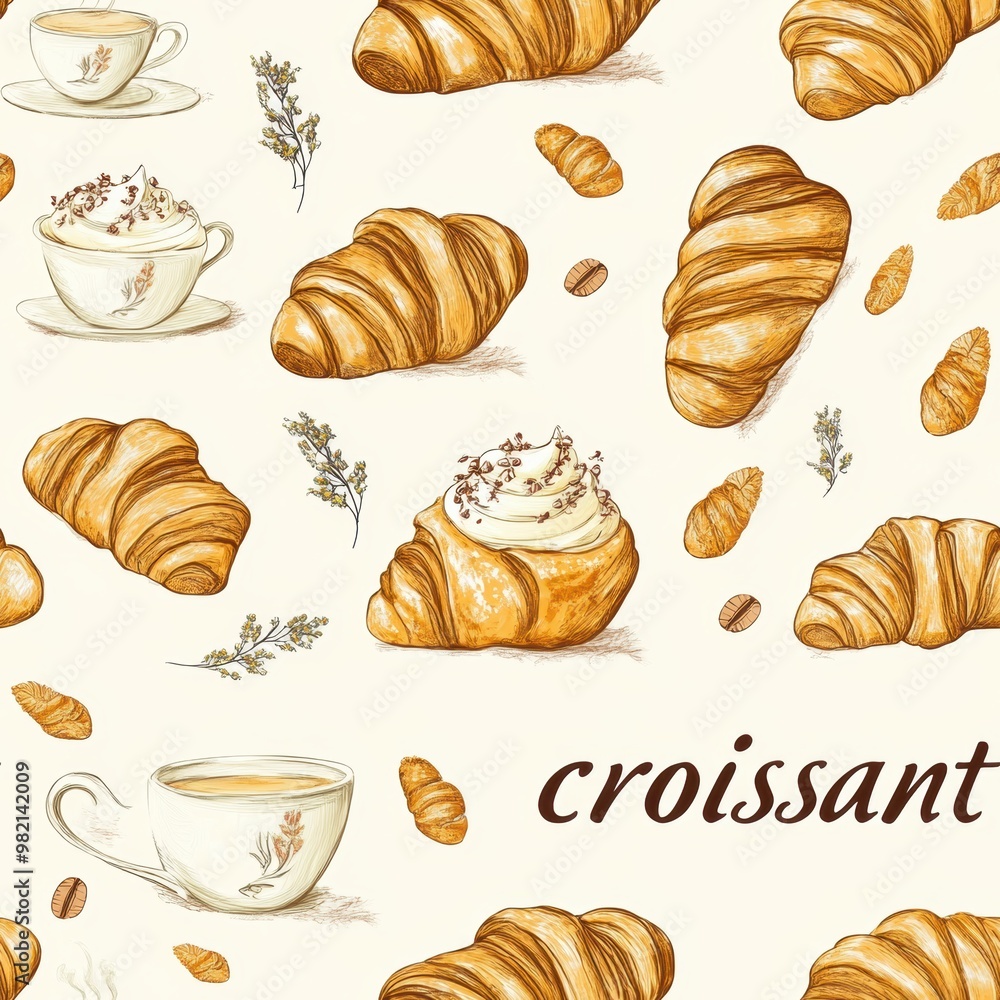 Croissant Pattern. Croissant Pattern.