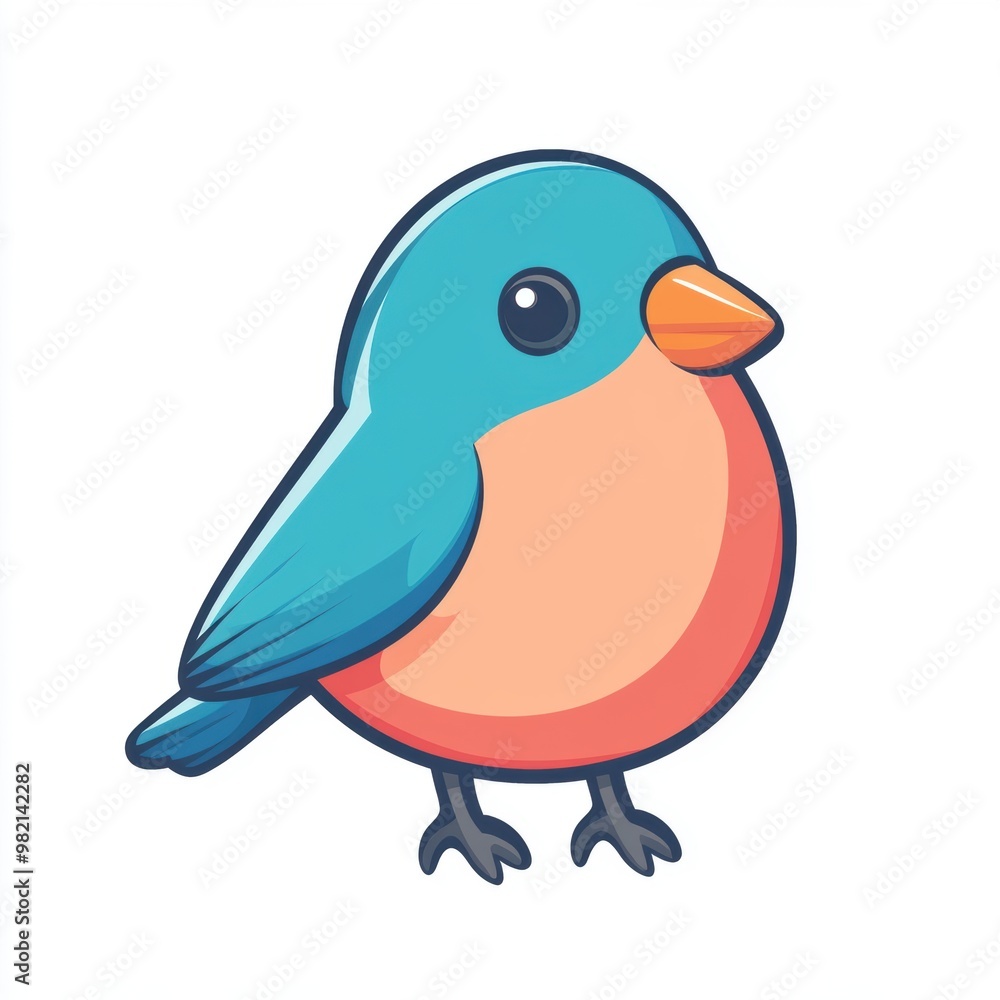 Cute Cartoon Bird. Cute Cartoon Bird.