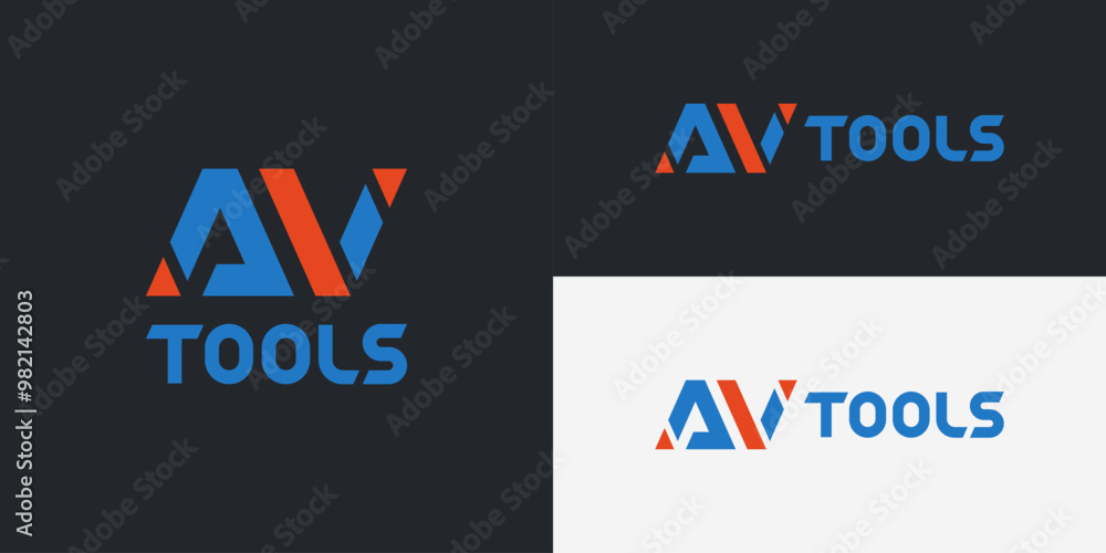Simple, minimalistic monogram logo design featuring the abbreviation AV in bold capital letters. Ideal for automotive industry branding, car tools, garages, and repair services. Simple, minimalistic monogram logo design featuring the abbreviation AV in bold capital letters. Ideal for automotive industry branding, car tools, garages, and repair services.