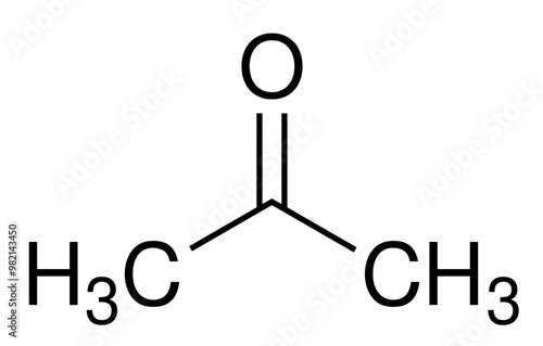Aceton Ketogenese Chemie Strukturformel Vektor