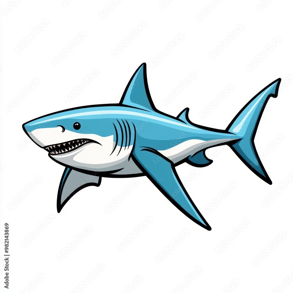 Obraz premium Cartoon Shark.