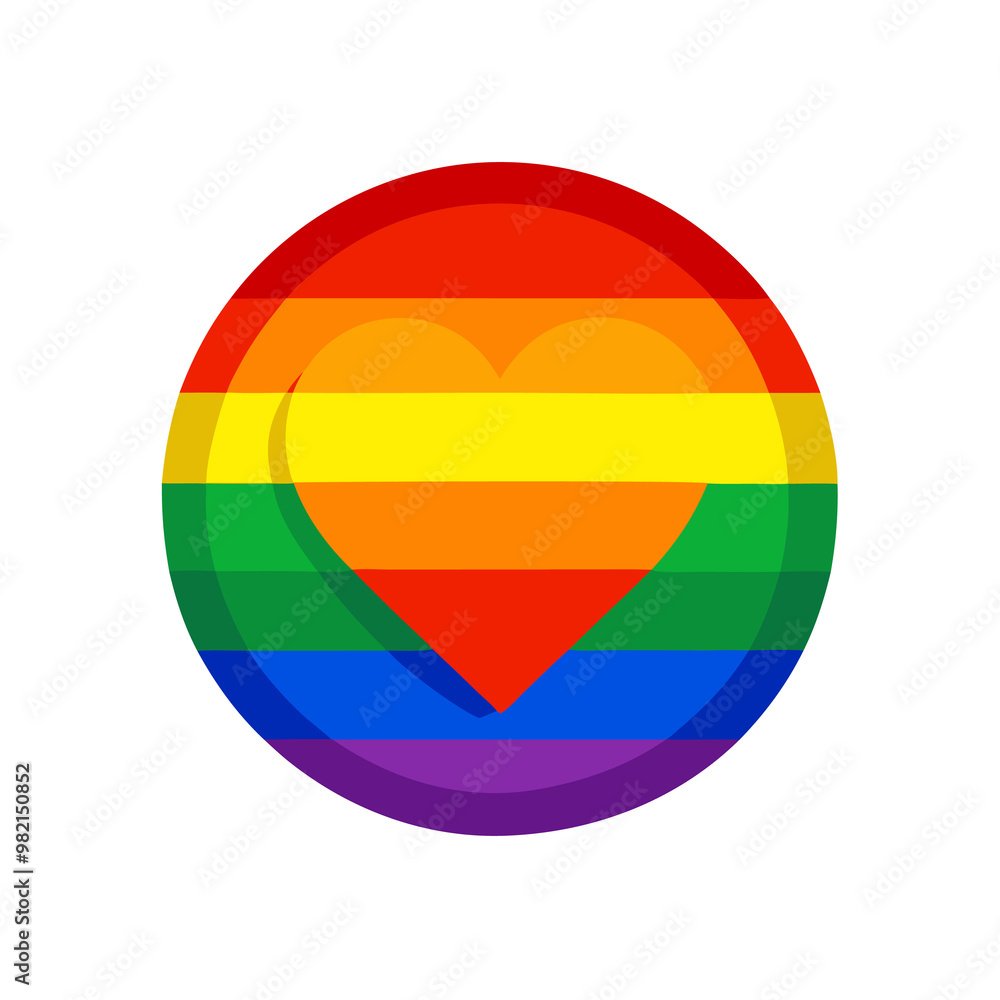 Obraz premium LGBTQ Pride Rainbow Icon Simple Drawing PNG Illustration Colorful Symbol Equality Diversity Inclusion Love Acceptance Community Support. LGBTQ pride rainbow icon simple hand-drawn design promoting