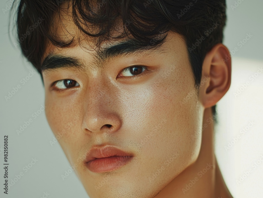 Elegant and Confident Young Asian Man in Studio Portrait Elegant and Confident Young Asian Man in Studio Portrait