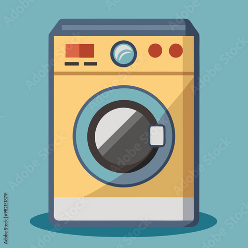 vector illustration of washing machine