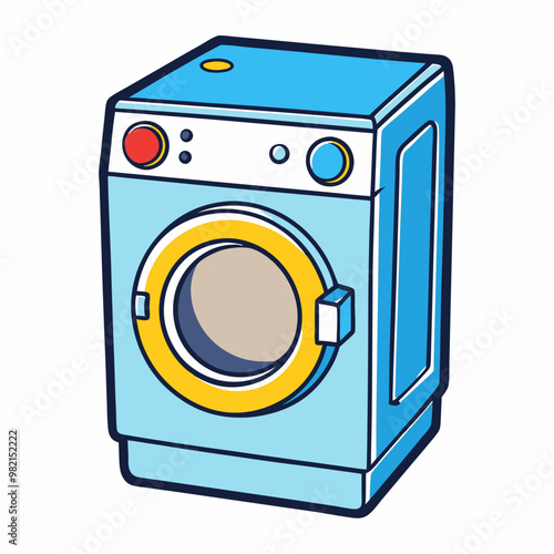 vector illustration of washing machine