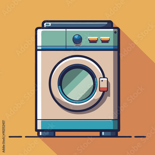 vector illustration of washing machine