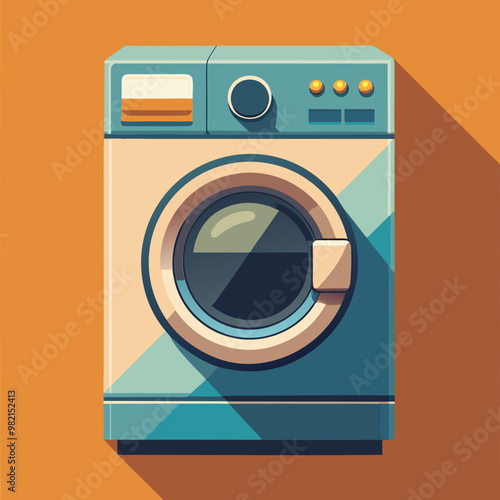 vector illustration of washing machine