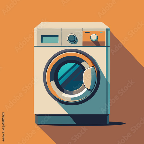 vector illustration of washing machine