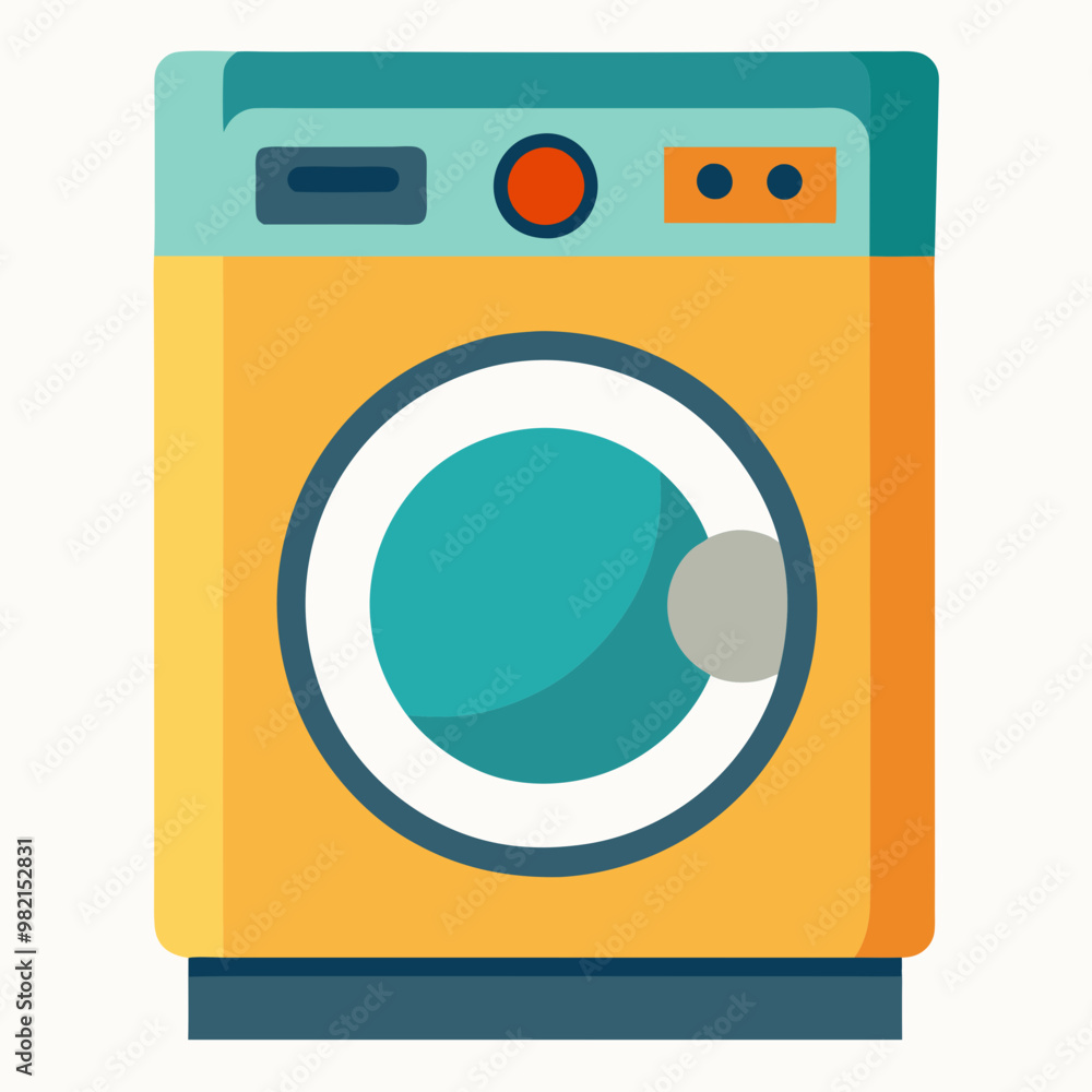 vector illustration of washing machine