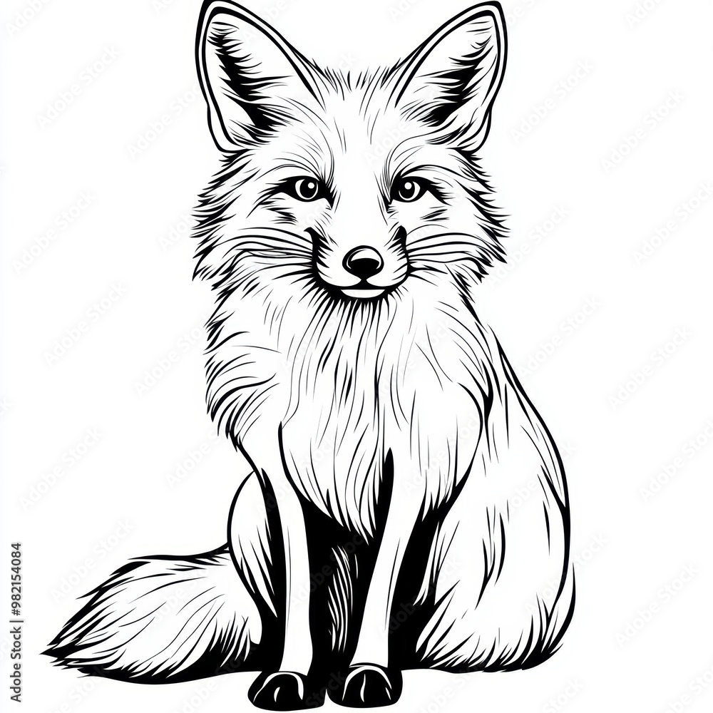 Obraz premium Fox Illustration.