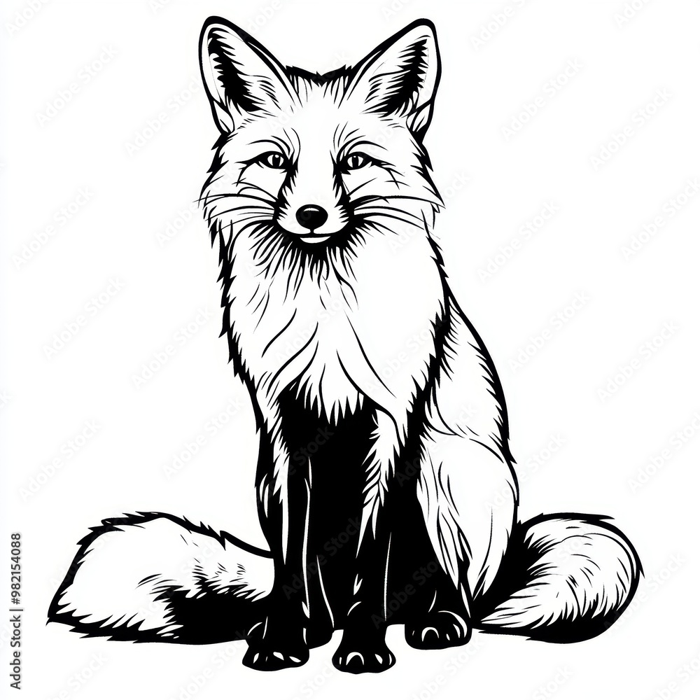 Obraz premium Fox Illustration.