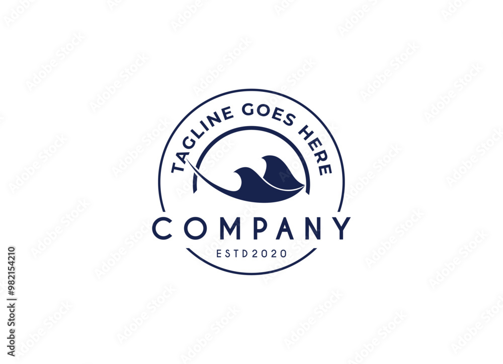 Silhouette of Tropical Manta Ray Fish Sea Life logo design Silhouette of Tropical Manta Ray Fish Sea Life logo design