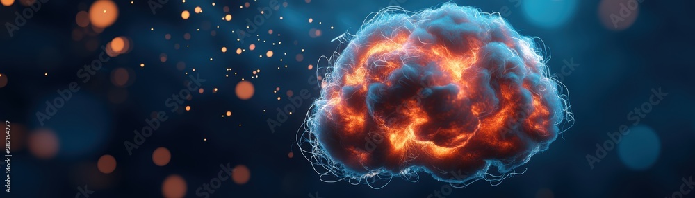 A vibrant digital depiction of a brain surrounded by glowing energy, symbolizing creativity and intelligence in a modern world. A vibrant digital depiction of a brain surrounded by glowing energy, symbolizing creativity and intelligence in a modern world.