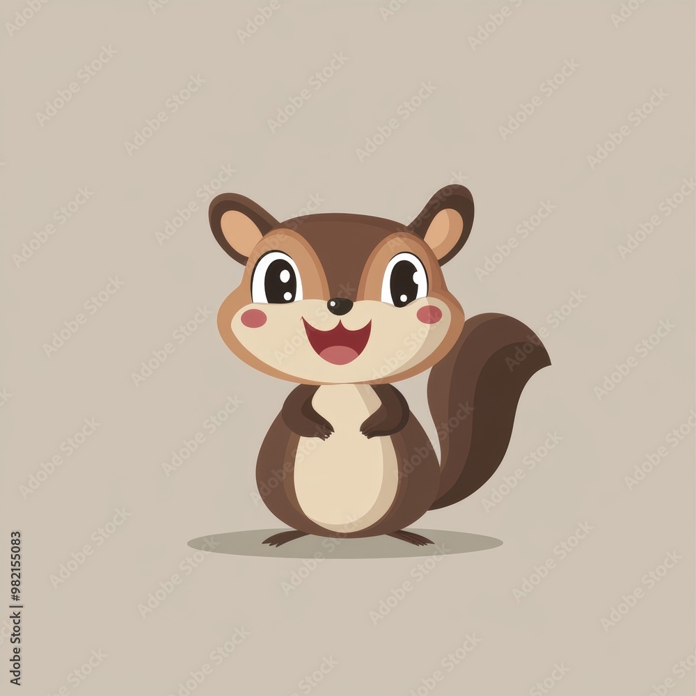 Cute Cartoon Squirrel. Cute Cartoon Squirrel.