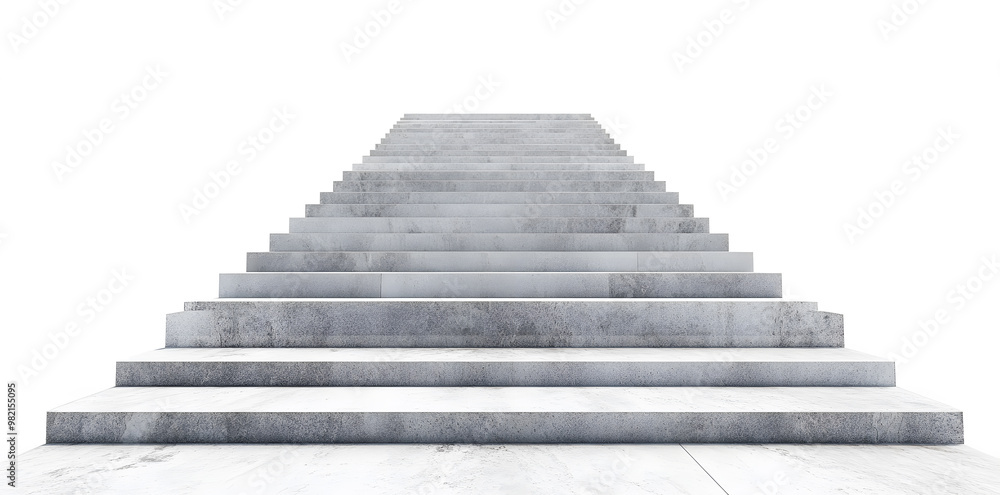 White steps architecture staircase isolated on white background White steps architecture staircase isolated on white background