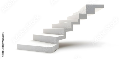 Wallpaper Mural White steps architecture staircase isolated on white background Torontodigital.ca