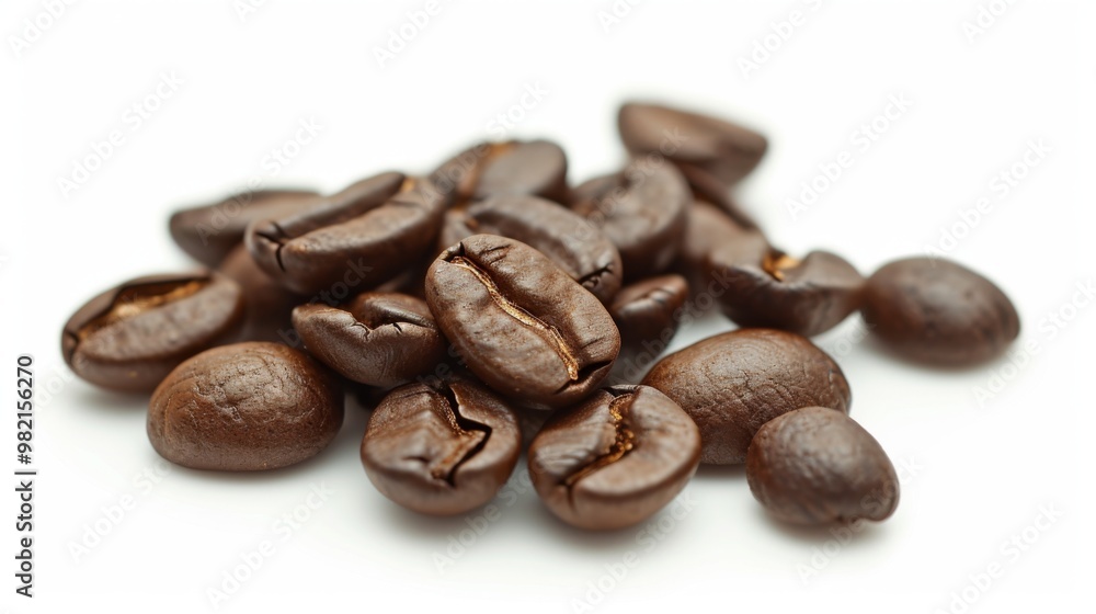 Close-up of Roasted Coffee Beans - Aromatic and Rich Close-up of Roasted Coffee Beans - Aromatic and Rich