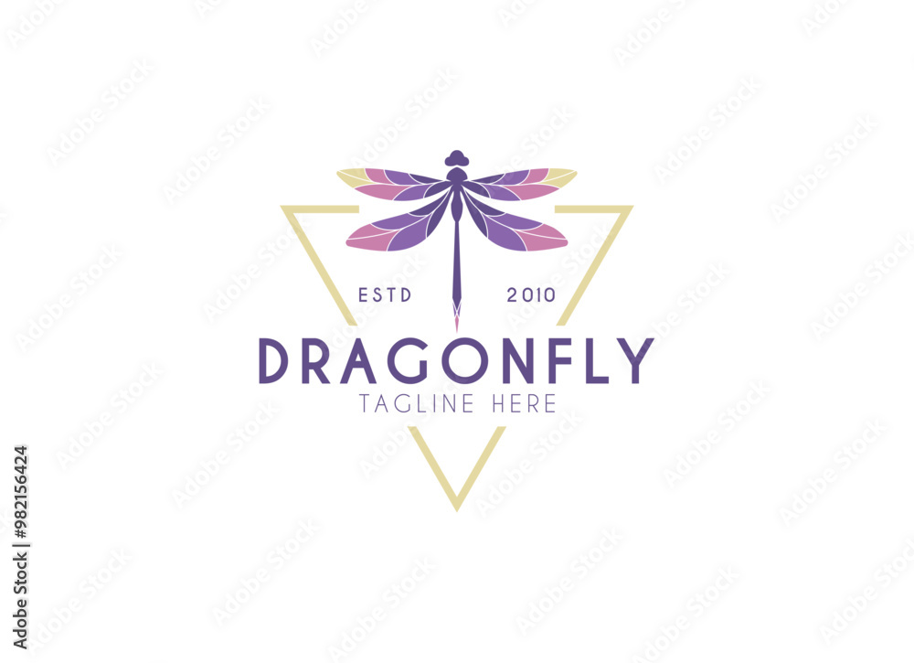 Beautiful dragonfly logo design for beauty and spa. Dragonfly logo vector illustration Beautiful dragonfly logo design for beauty and spa. Dragonfly logo vector illustration