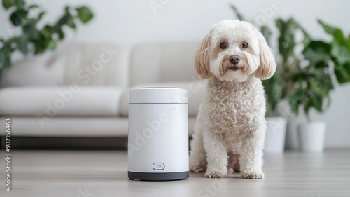 Smart pet fountain with touchless activation, modern hydration solutions, tech-integrated pet care